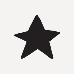 Bold black star silhouette design vector