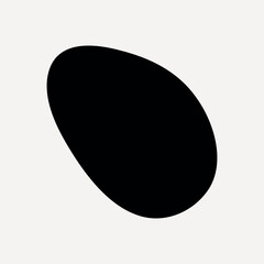 Abstract black organic shape design vector