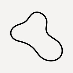 Abstract organic shape line art vector