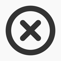 Obraz premium Minimalist cancel icon design vector