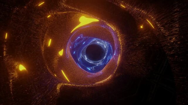 Tunnel video loop showcasing vibrant colors and continuous motion for a mesmerizing screensaver experience