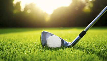 campo da golf palla e mazza, primo piano