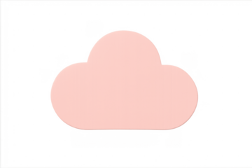 Pink cloud icon representing cloud computing technology