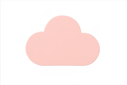 Pink cloud icon representing cloud computing technology