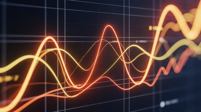 Dynamic data visualization of financial graphs