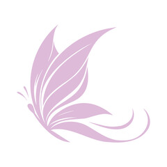 Fototapeta premium Elegant butterfly vector design for branding, logo, or feminine design projects. Beautiful lilac butterfly evokes grace, transformation, and natural beauty.