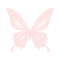 Obraz premium Elegant butterfly design for spring promotions, delicate beauty for wedding invitations, soft pastel tones evoke romance, perfect for nature-themed designs