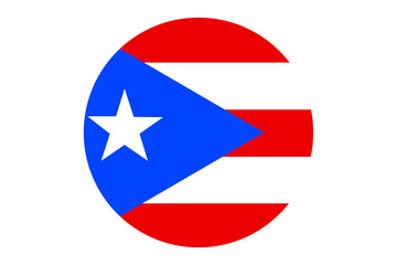 round Flag of Puerto Rico vector