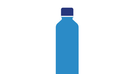 Simple blue water bottle illustration