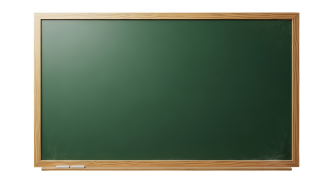 Green chalkboard with wooden frame
