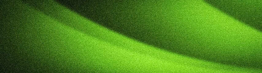 Vibrant wide abstract gradient in electric lime green and shadowy olive green, featuring a distinct grainy texture and striking wavy shadows. Excellent 4K wallpaper template