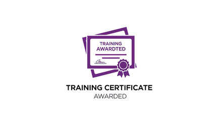 Purple certificate with seal