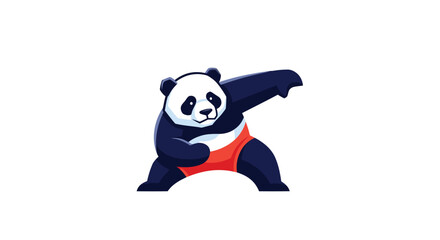Panda cartoon dancing