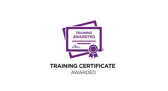 Purple certificate with seal