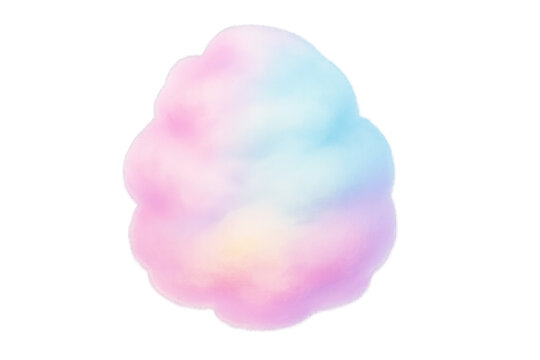 Pastel cotton candy fluffy sugar delicacy transparent background
