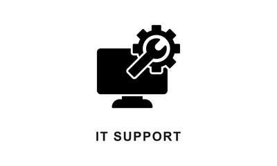 It support vector icon isolated on white background