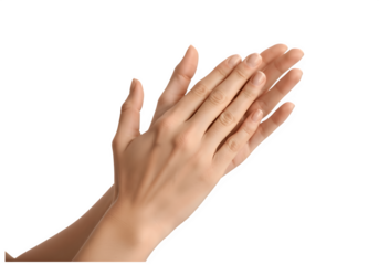 "Woman's Hands Clapping Isolated on Transparent Background PNG – High-Quality Clipart for Design"