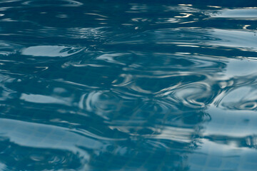 Abstract Ripples on Blue Water Surface