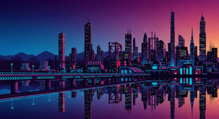 san francisco skyline at sunset