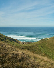 Scenic Coastal Cliffs and Turquoise Ocean Waves