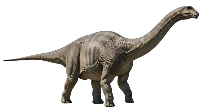 Massive sauropod dinosaur a prehistoric giant on white