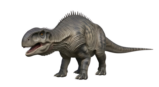 Realistic iguanodon-like dinosaur model, detailed 3d render.