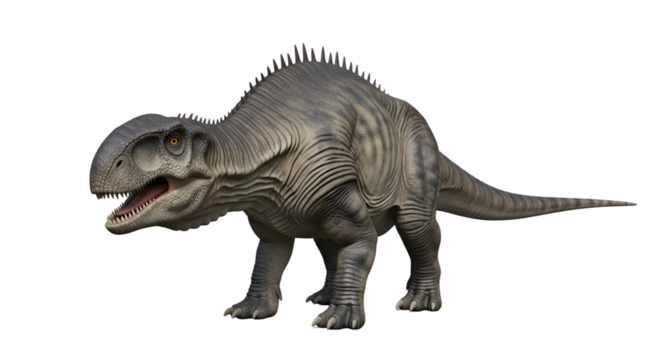 Realistic iguanodon-like dinosaur model, detailed 3d render.