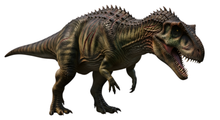 Realistic fearsome giant carnivorous dinosaur from prehistoric era