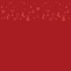 Christmas Ornaments Background Vector Design.