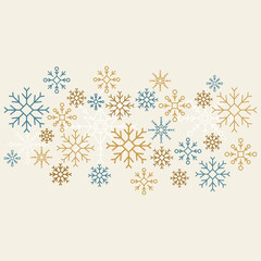 Christmas Snowflake Background Vector Design.