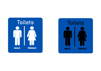 Toilet Symbol Sign Vector Illustration | Restroom Icon Graphic Design