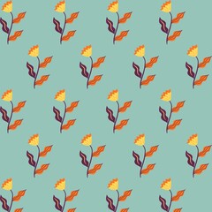 autumn leaves seamless pattern