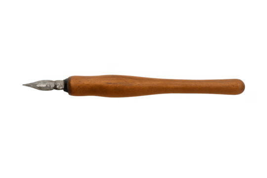 Vintage dip calligraphy pen with wooden handle