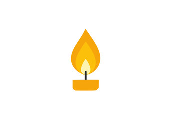 Small Flame — tiny fire illustration (vector-ready)