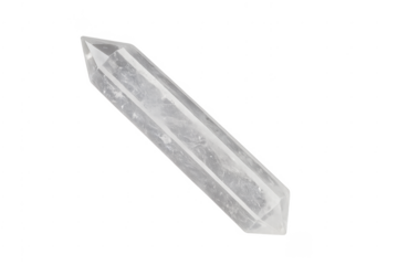 Clear quartz crystal wand tool for healing
