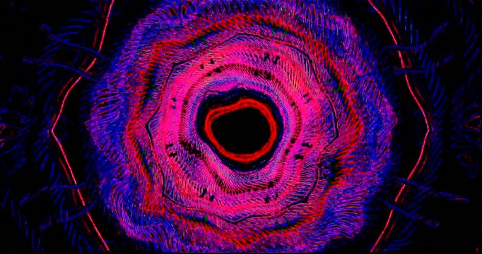 Tunnel video vj loop screensaver with vibrant colors creating a hypnotic and seamless visual experience for relaxation and entertainment
