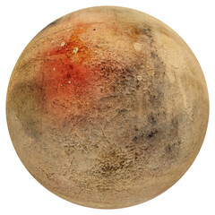Artist's concept / illustration: Distant red planet with on clear background