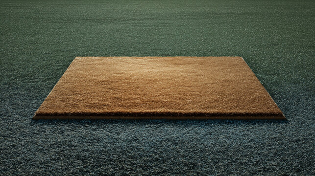 Digital substitution board on green sports turf under evening light