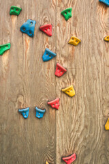Outdoor cafe terrace with empty metal tables and benches in autumn.