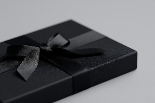 packaging design, elegant gift box with metallic bow, soft shadows, cinematic close-up, and clean composition for sophisticated branding