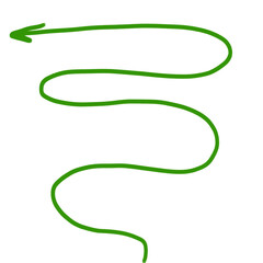 Green Arrow Indicating Cycle and Flow