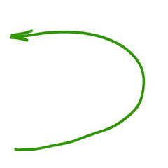 Green Arrow Indicating Cycle and Flow