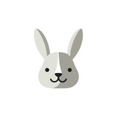 Cute bunny face with big ears