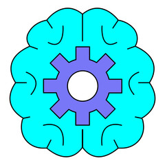 Intelligent Deep Learning Vector Icon Modern Design