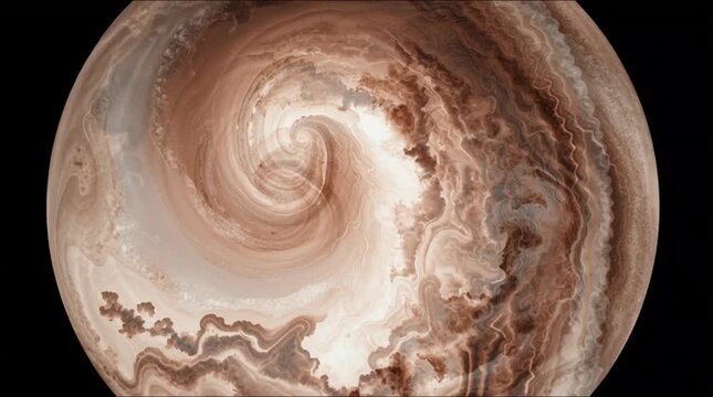 Motion of dusty liquid cloud rotating slowly canyon brown pal - cinematic looping motion