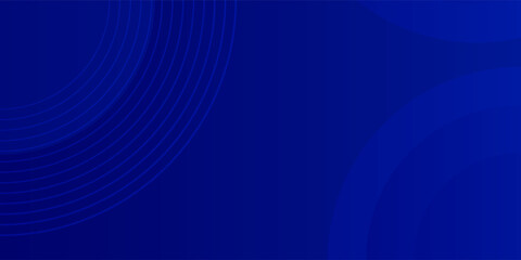 Obraz premium Abstract blue vanishing circles on dark blue gradient background. Modern graphic vector use for banner, poster, flyer, background, wallpaper, brochure. Vector illustration