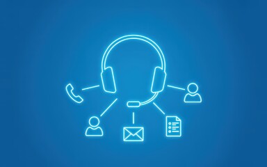 Customer service and communication technology icons