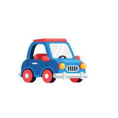 Playful Vintage Blue Car Children Toy Icon