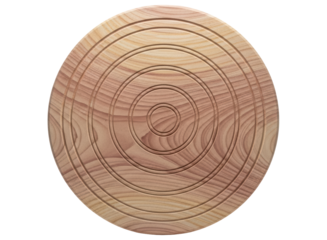 Natural wood texture with carved concentric circles creating an abstract round design