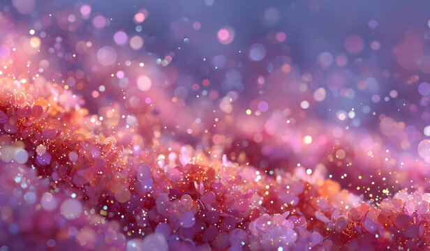 AI-Generated Image Of Pink Christmas Bokeh Backgroun